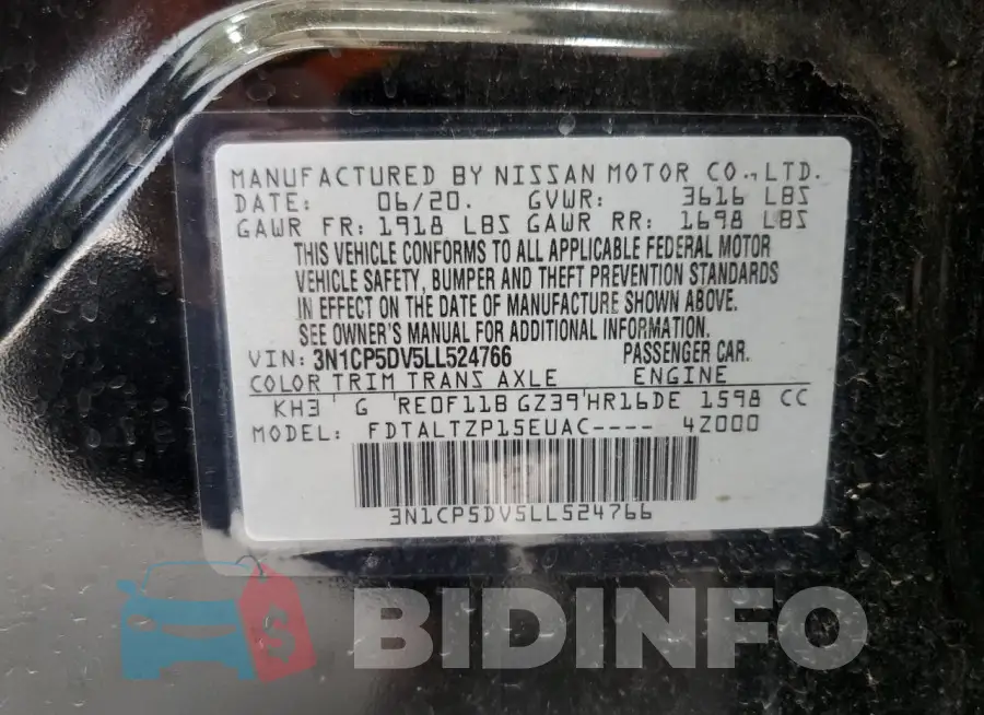 3N1CP5DV5LL524766 Photo# 12