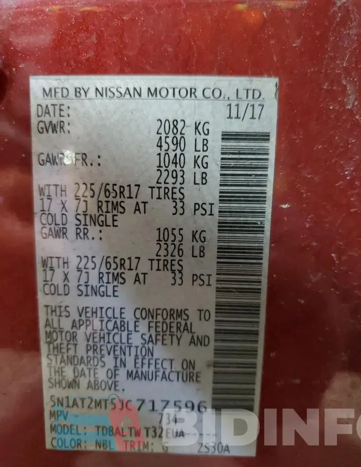 5N1AT2MT5JC717596 Photo# 13