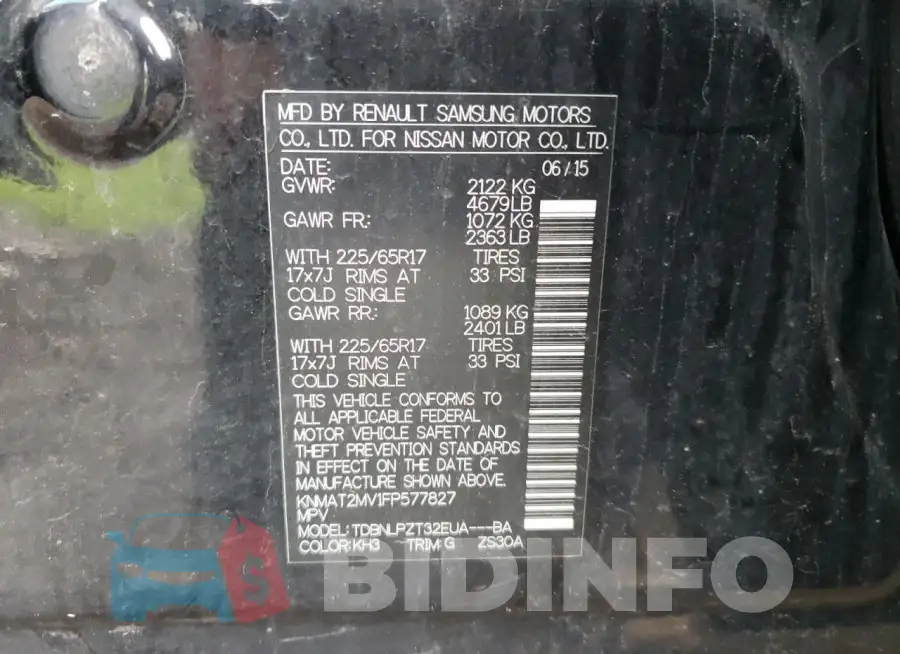 KNMAT2MV1FP577827 Photo# 13