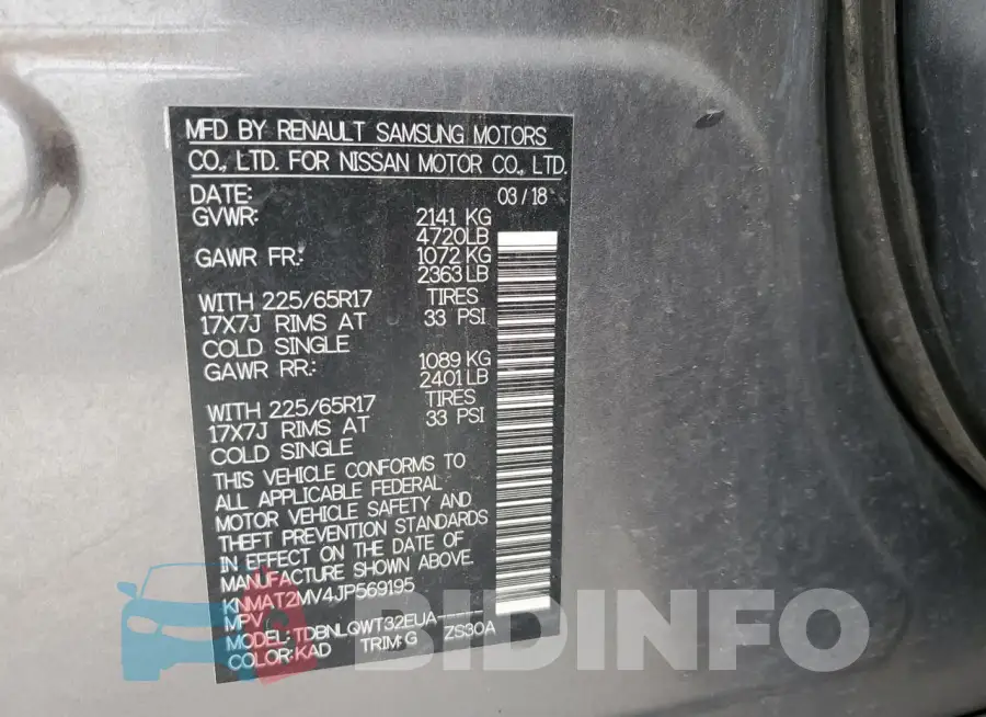 KNMAT2MV4JP569195 Photo# 13