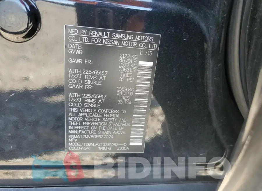 KNMAT2MV8GP627074 Photo# 13