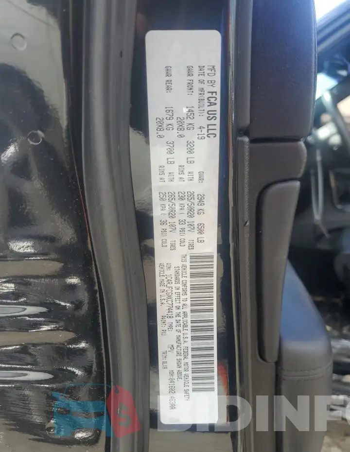 1C4RJFCGXKC774418 Photo# 14