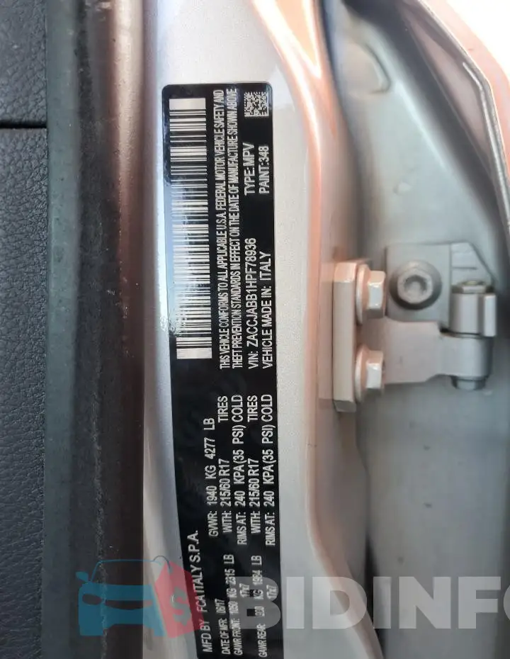 ZACCJABB1HPF78936 Photo# 14