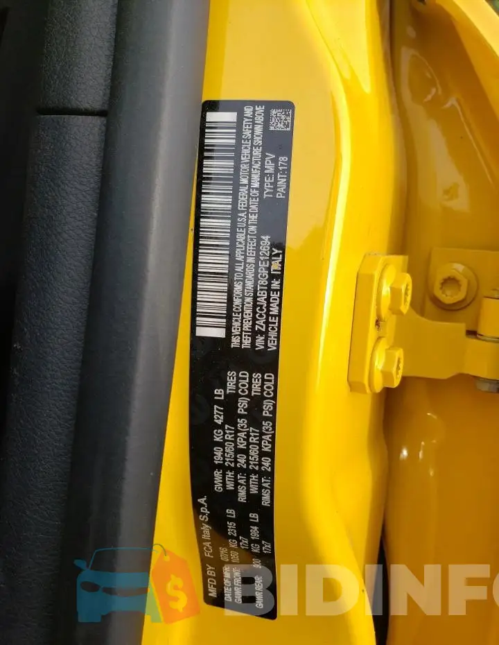 ZACCJABT8GPE12694 Photo# 13
