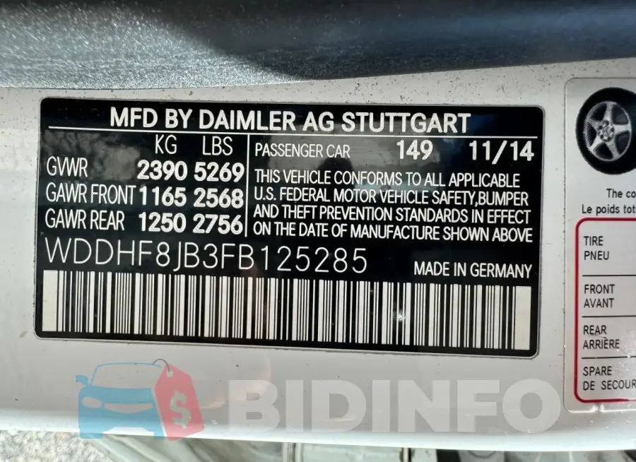 WDDHF8JB3FB125285 Photo# 10