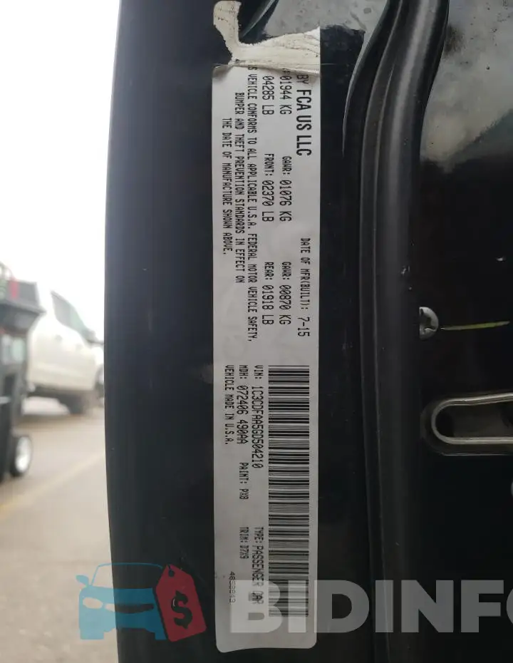 1C3CDFAA5GD504210 Photo# 12
