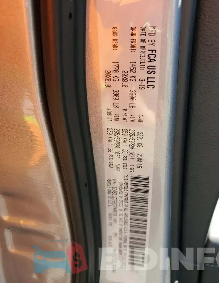 1C4SDJCT9KC740818 Photo# 13