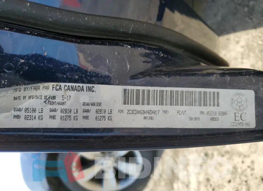 2C3CDXHG9HH654017 Photo# 13
