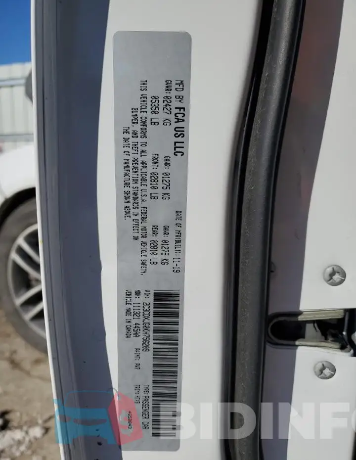 2C3CDXJG0KH756209 Photo# 12