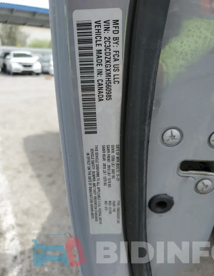 2C3CDZKGXMH560985 Photo# 12