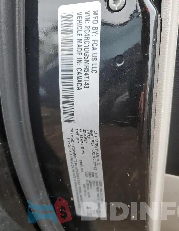 2C4RC1DG5MR547143 Photo# 13