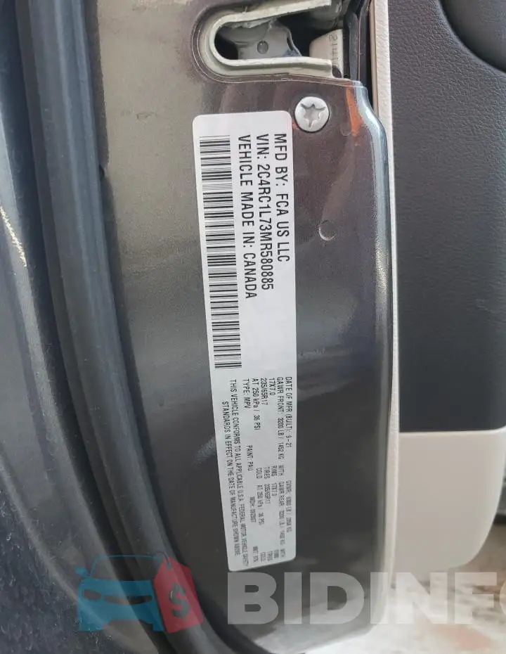 2C4RC1L73MR580885 Photo# 13
