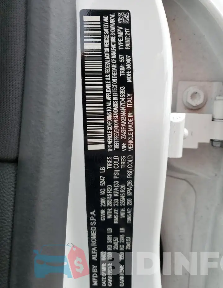 ZASPAKBN4N7D45893 Photo# 12