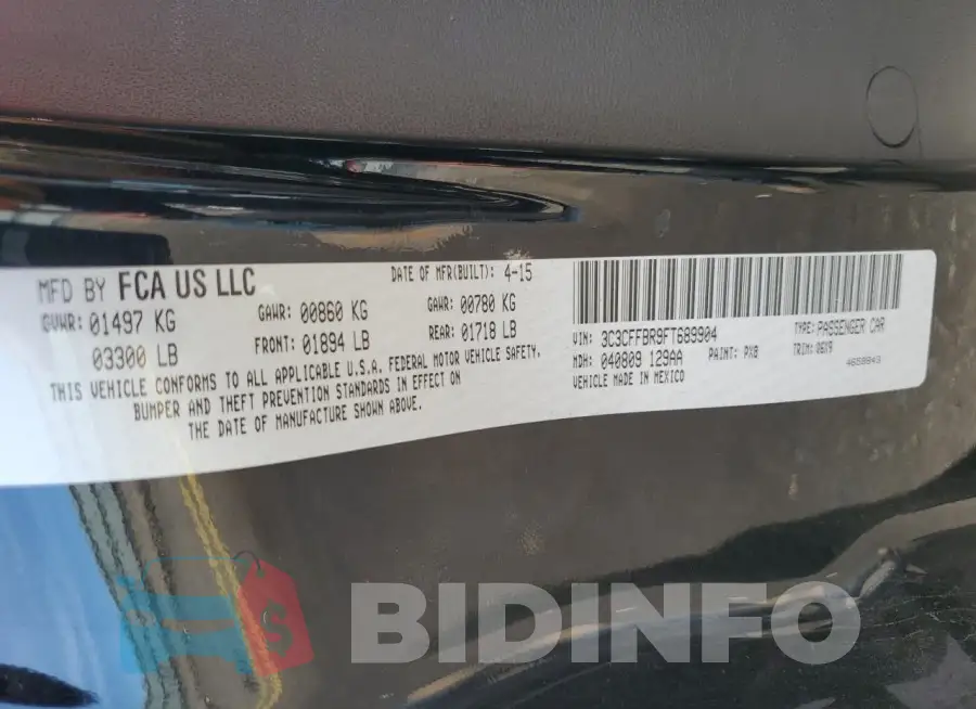 3C3CFFBR9FT689904 Photo# 12