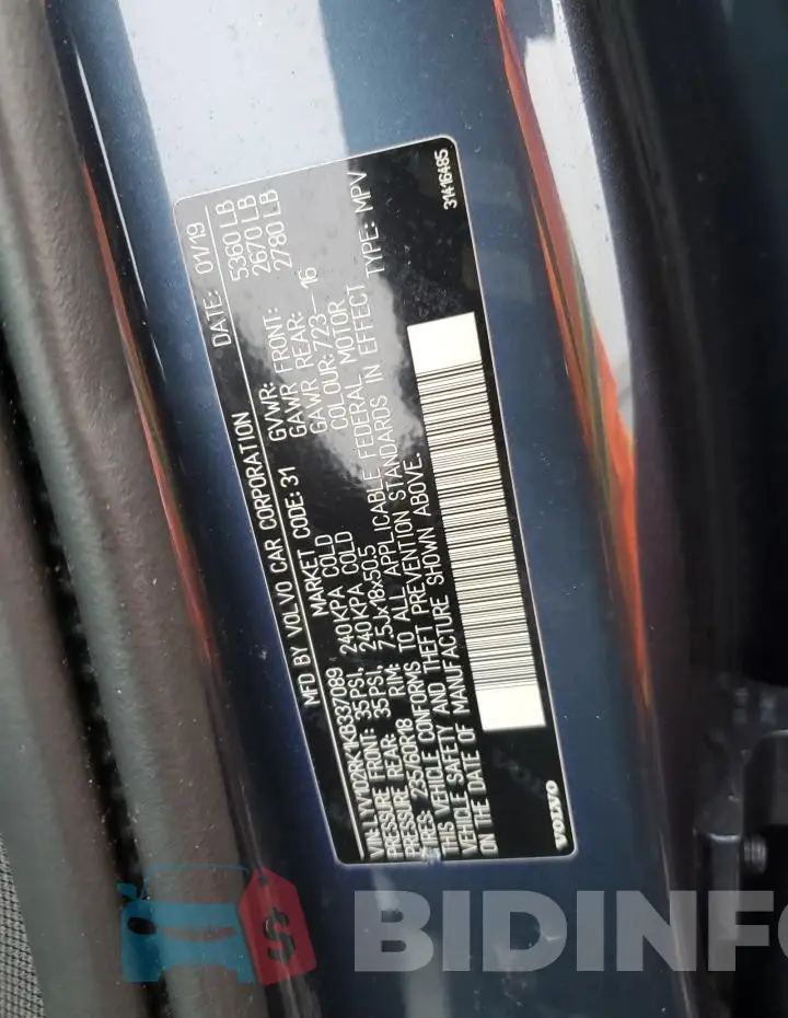 LYV102RK1KB337089 Photo# 13