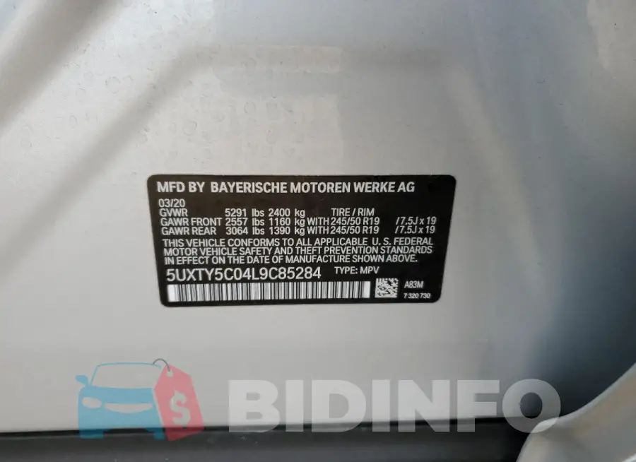 5UXTY5C04L9C85284 Photo# 12