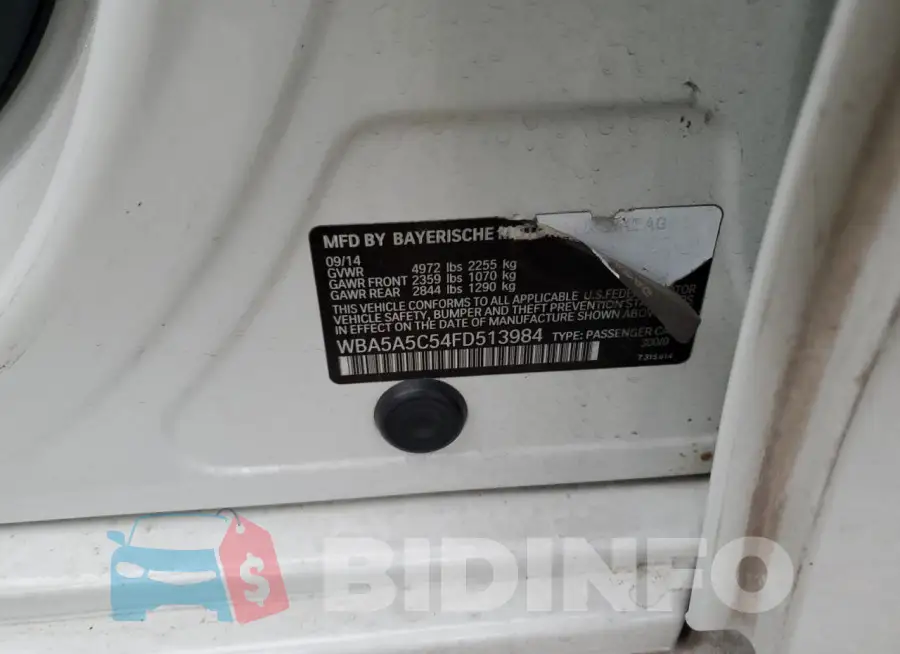 WBA5A5C54FD513984 Photo# 12
