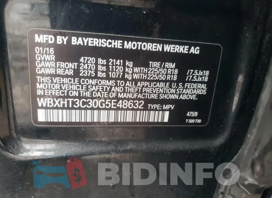 WBXHT3C30G5E48632 Photo# 12
