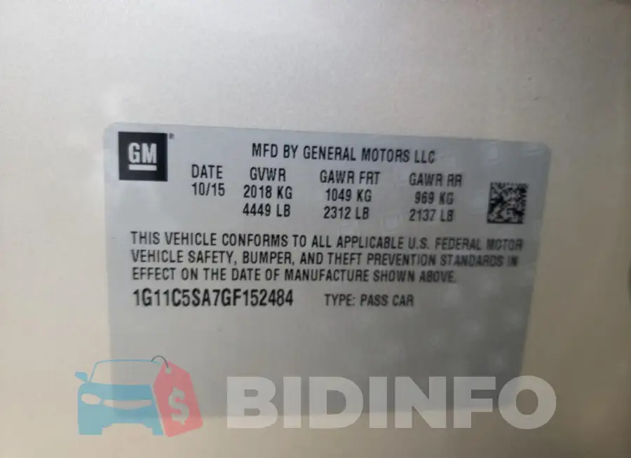 1G11C5SA7GF152484 Photo# 13