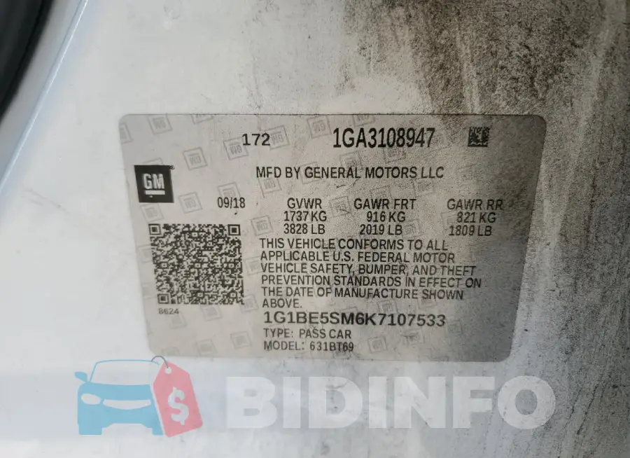 1G1BE5SM6K7107533 Photo# 12