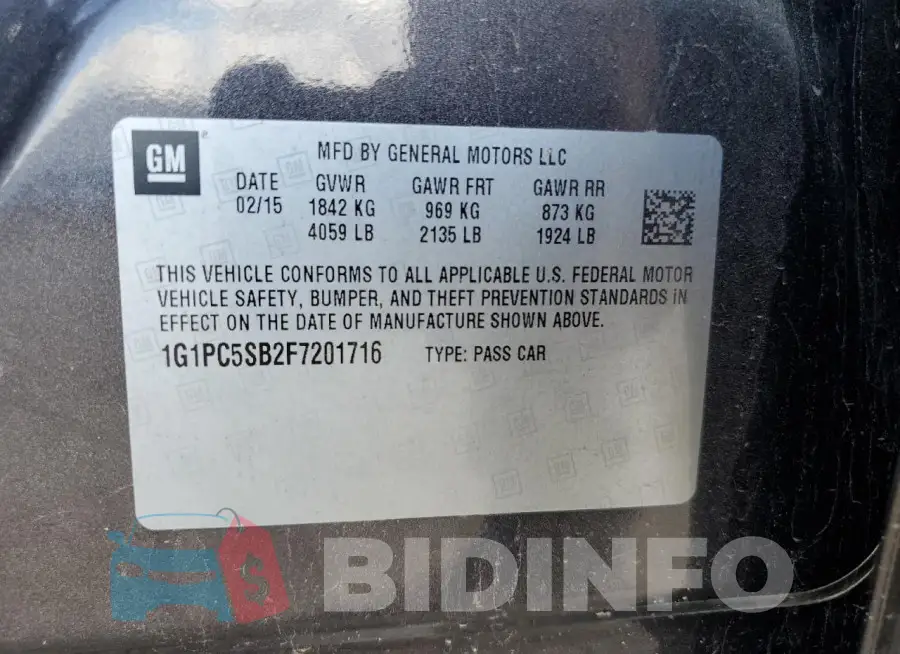 1G1PC5SB2F7201716 Photo# 13