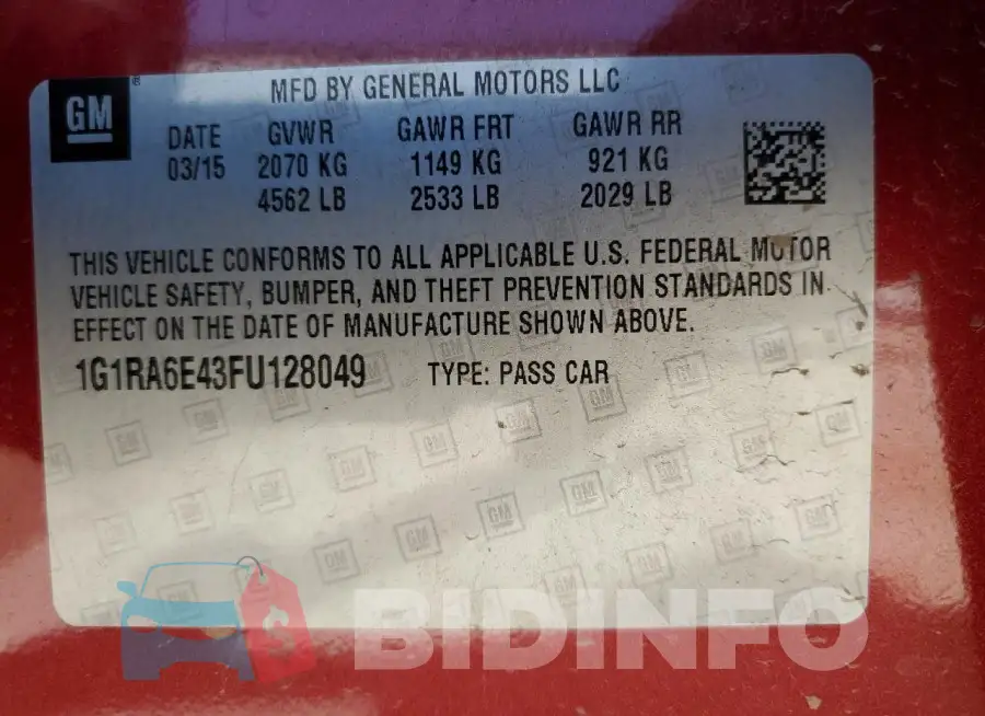 1G1RA6E43FU128049 Photo# 13