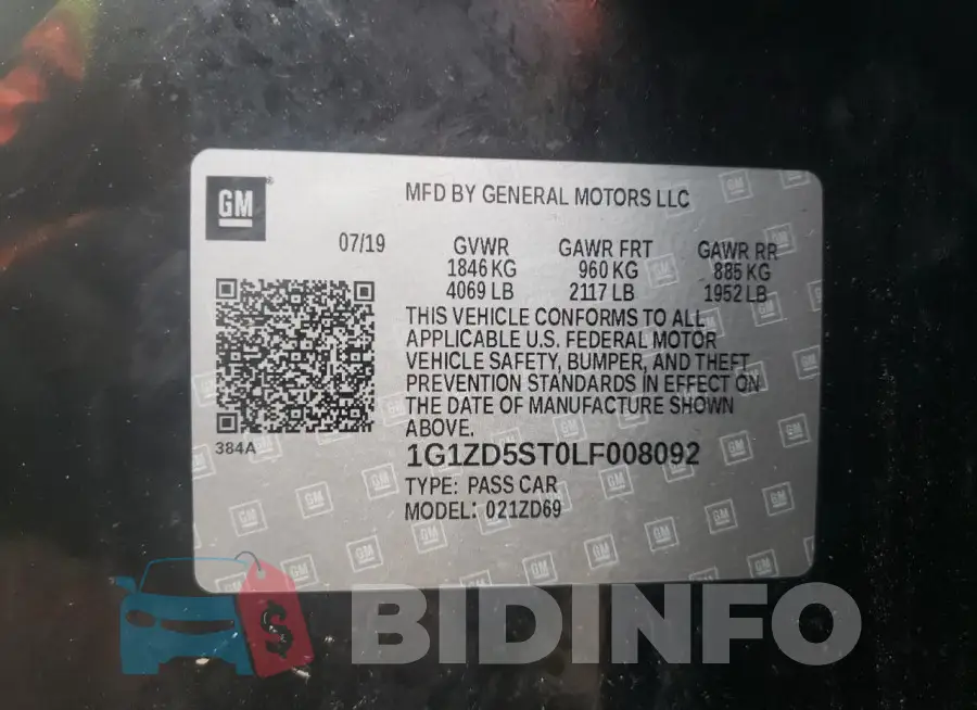 1G1ZD5ST0LF008092 Photo# 12