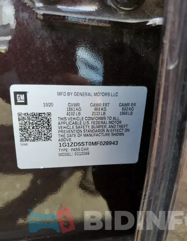1G1ZD5ST0MF028943 Photo# 12