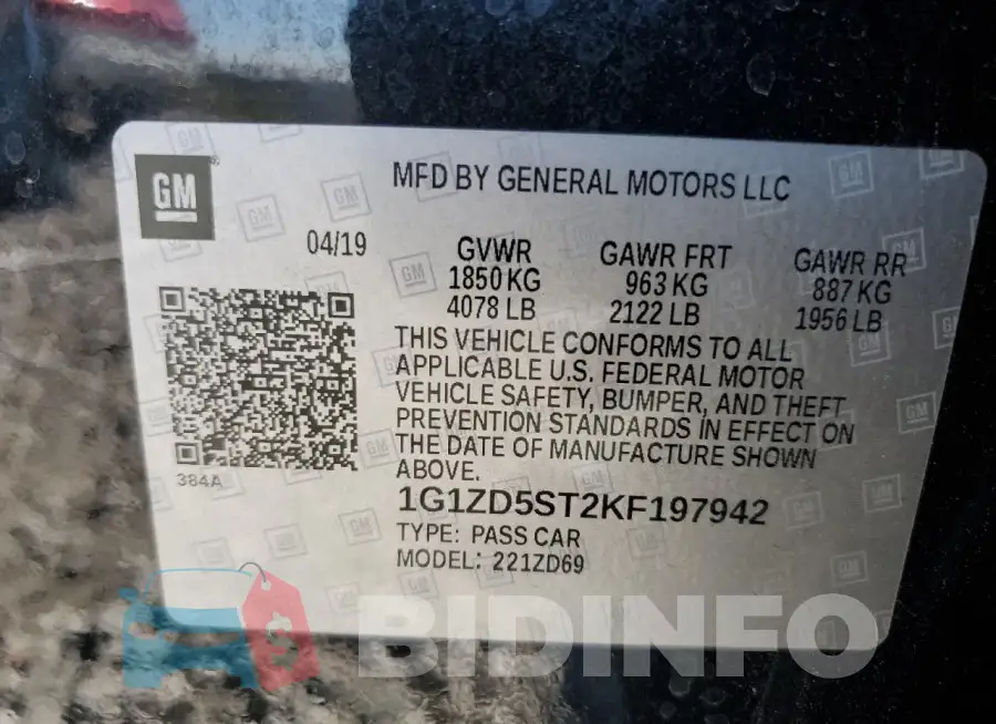 1G1ZD5ST2KF197942 Photo# 12