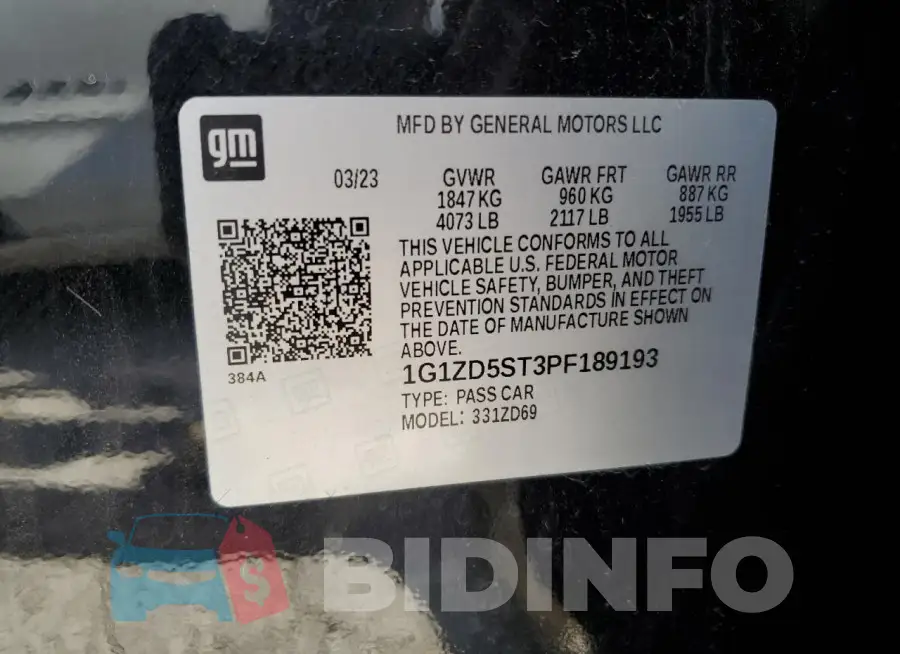 1G1ZD5ST3PF189193 Photo# 12