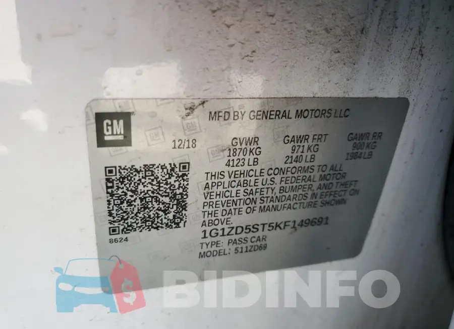 1G1ZD5ST5KF149691 Photo# 12