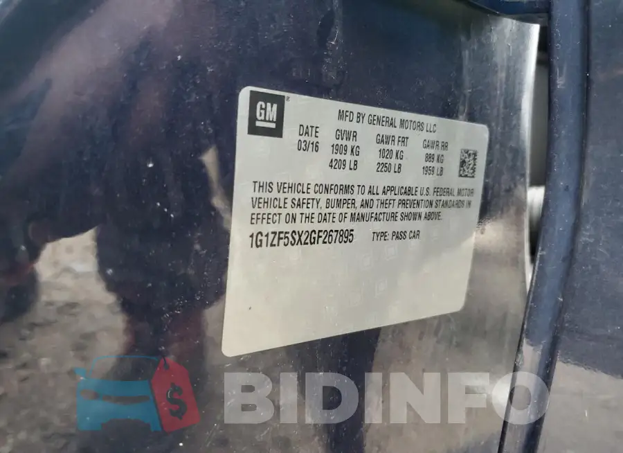1G1ZF5SX2GF267895 Photo# 12