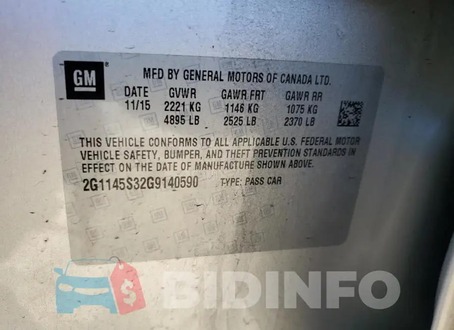 2G1145S32G9140590 Photo# 12