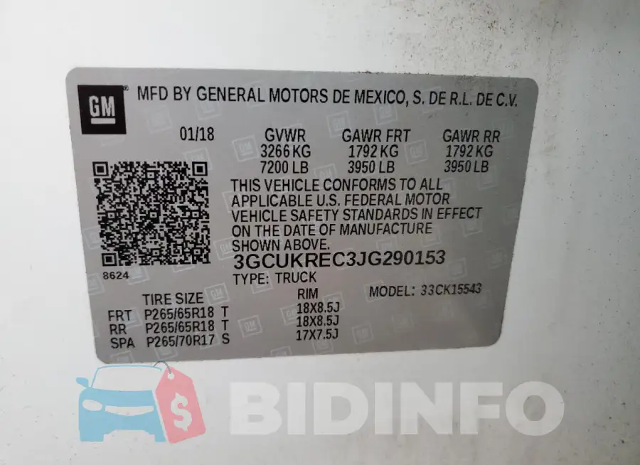 3GCUKREC3JG290153 Photo# 12