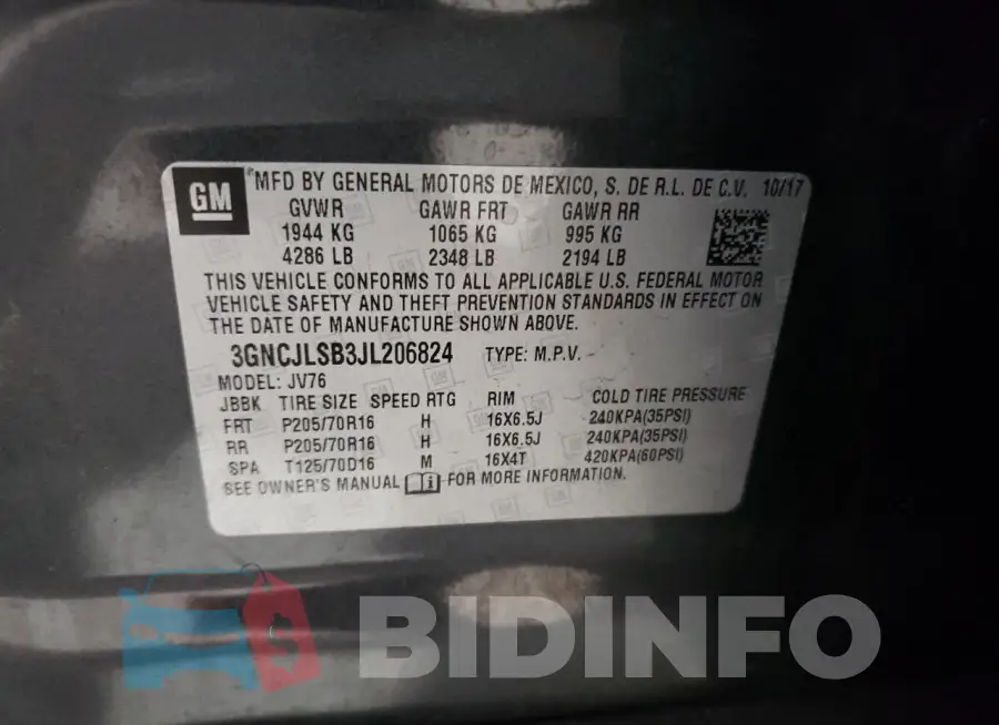 3GNCJLSB3JL206824 Photo# 12
