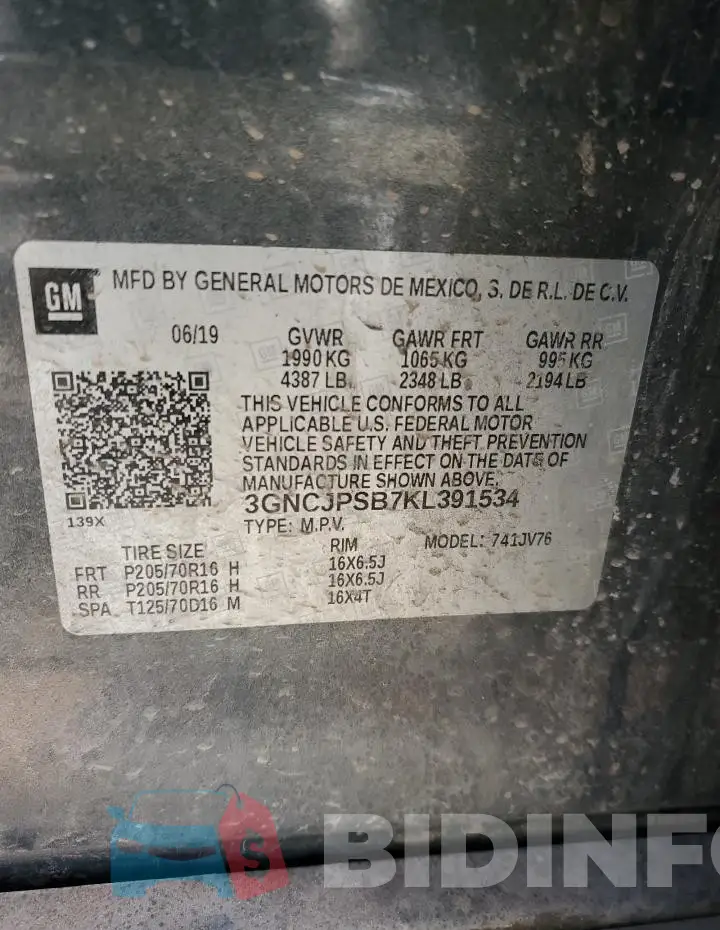 3GNCJPSB7KL391534 Photo# 12
