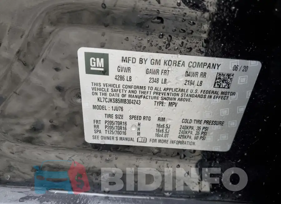 KL7CJKSB5MB304243 Photo# 12