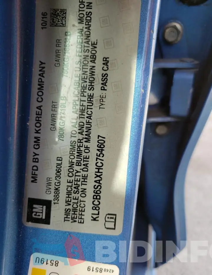 KL8CB6SAXHC754607 Photo# 12