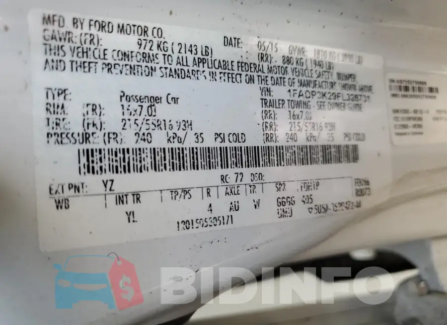 1FADP3K29FL326731 Photo# 12