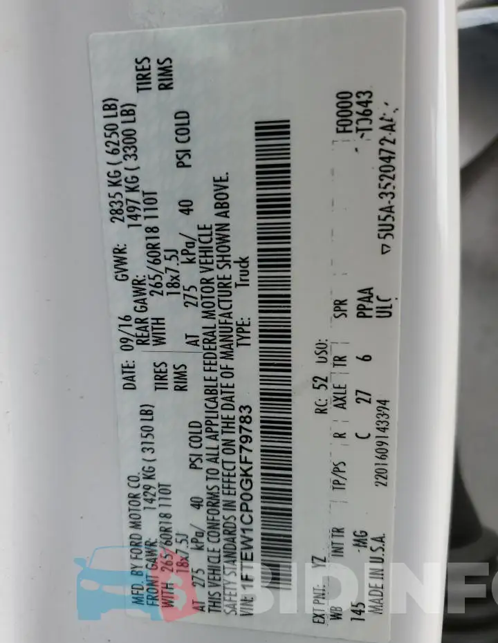 1FTEW1CP0GKF79783 Photo# 12