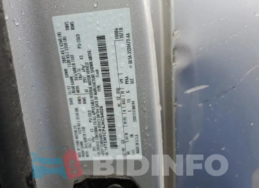 1FTEW1CP4JKC94026 Photo# 13