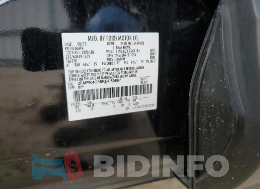 2FMPK4G95KBC50867 Photo# 12