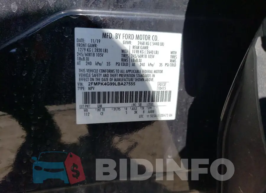 2FMPK4G99LBA27555 Photo# 13