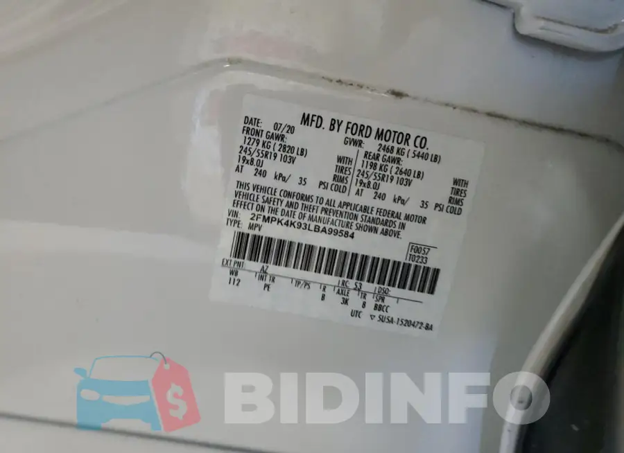 2FMPK4K93LBA99584 Photo# 13
