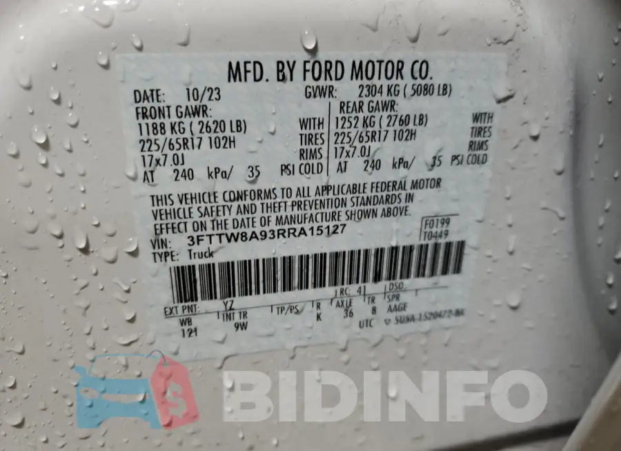 3FTTW8A93RRA15127 Photo# 12