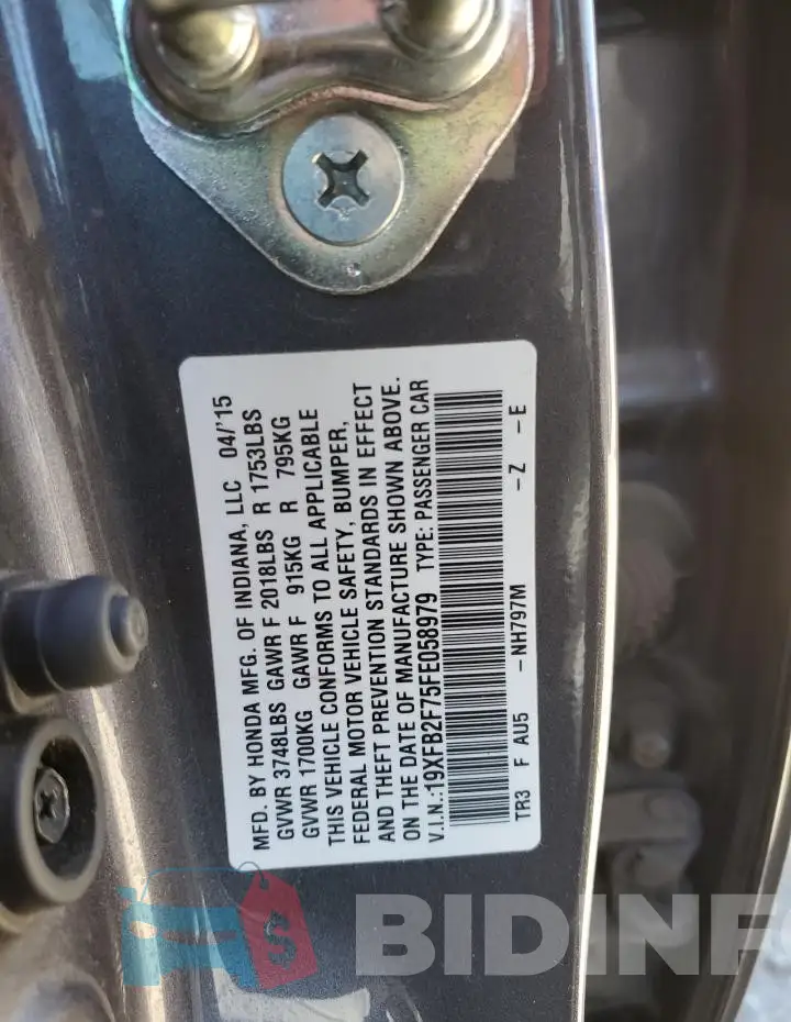 19XFB2F75FE058979 Photo# 12
