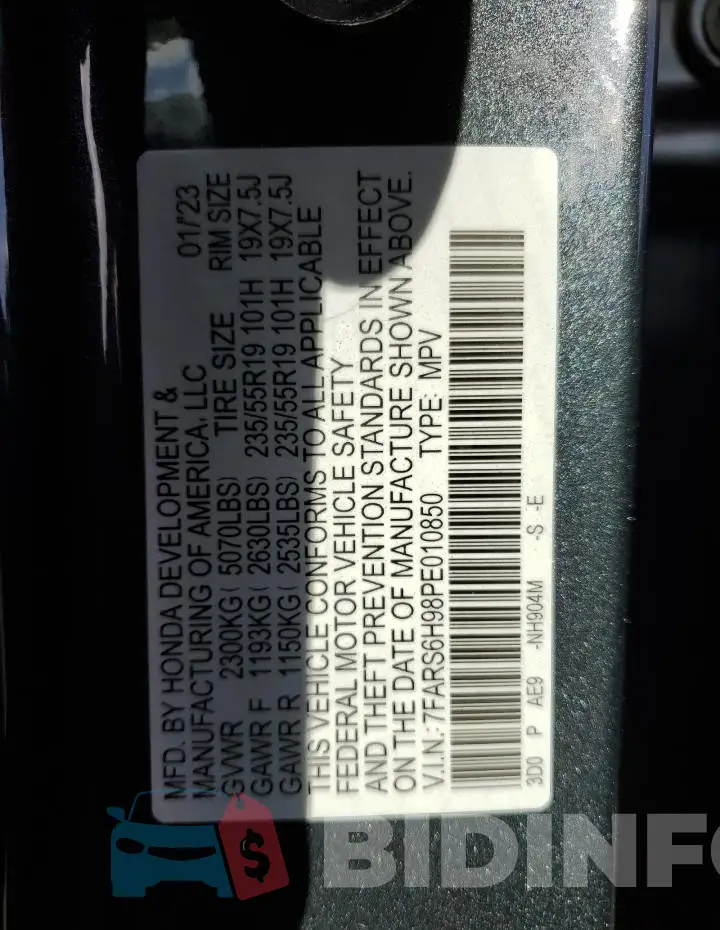 7FARS6H98PE010850 Photo# 12