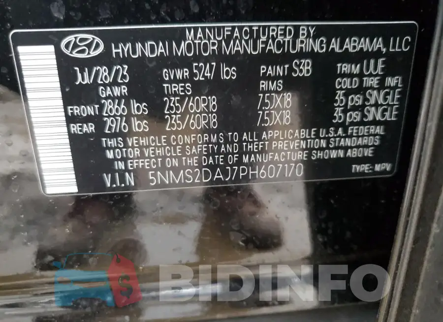 5NMS2DAJ7PH607170 Photo# 14