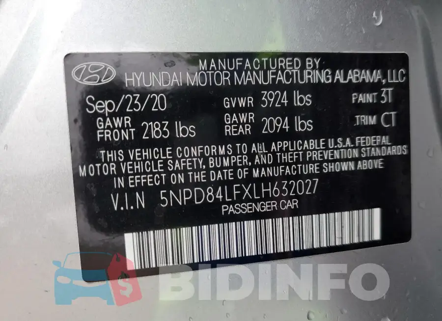 5NPD84LFXLH632027 Photo# 12
