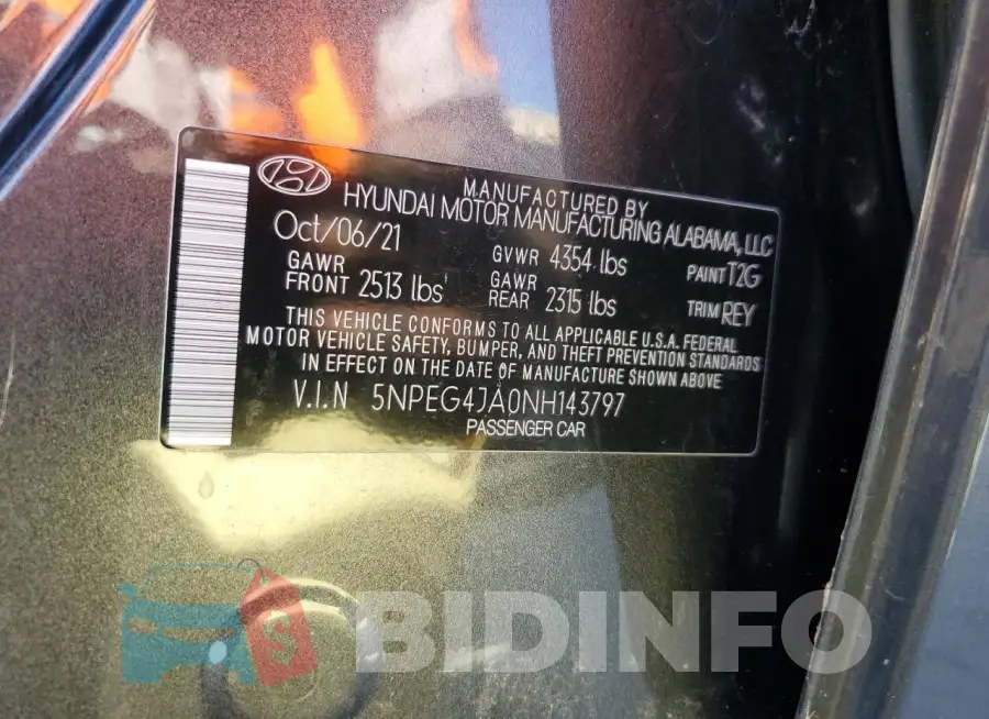 5NPEG4JA0NH143797 Photo# 13